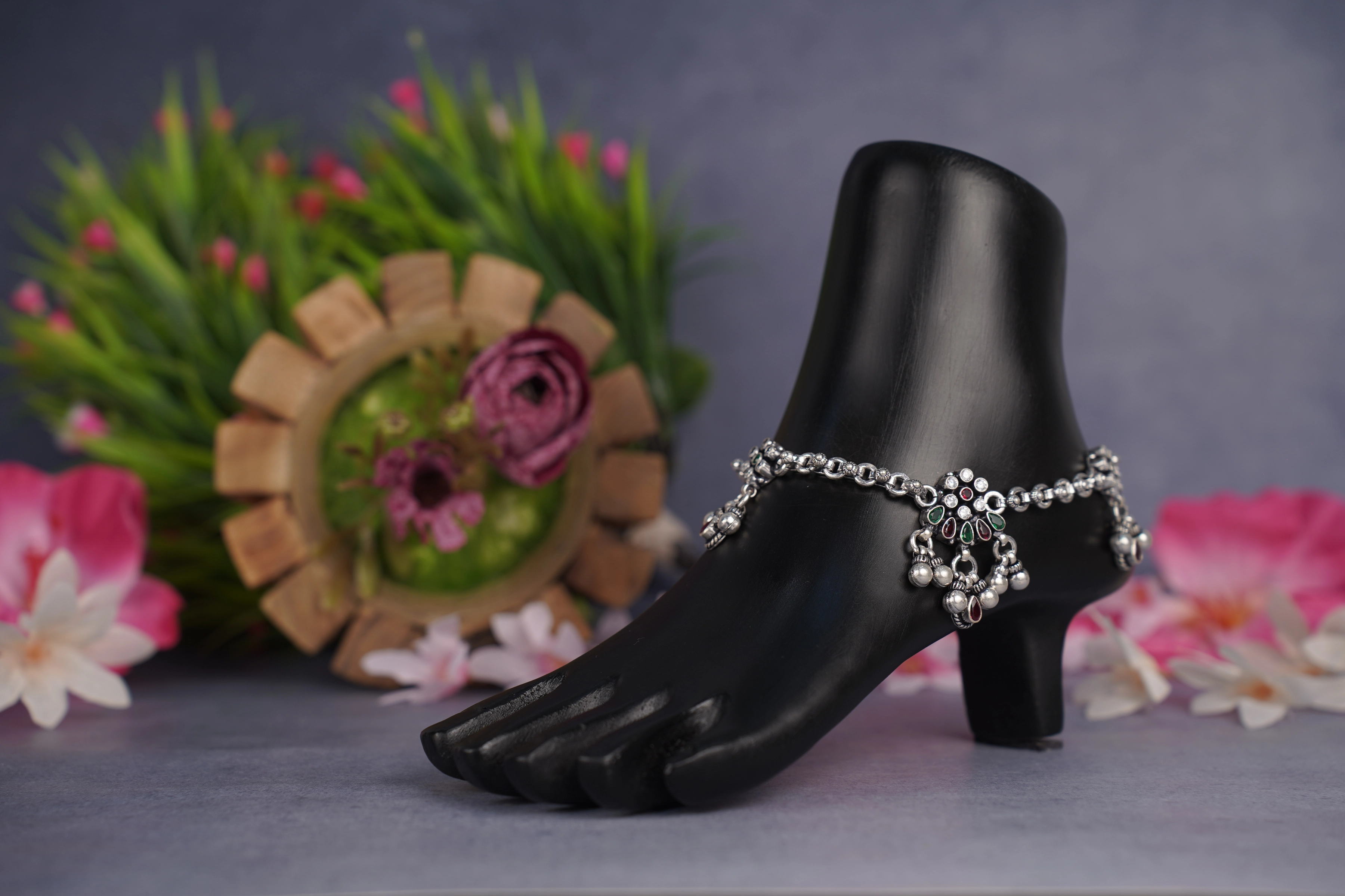 Cut Stone Anklet #1
