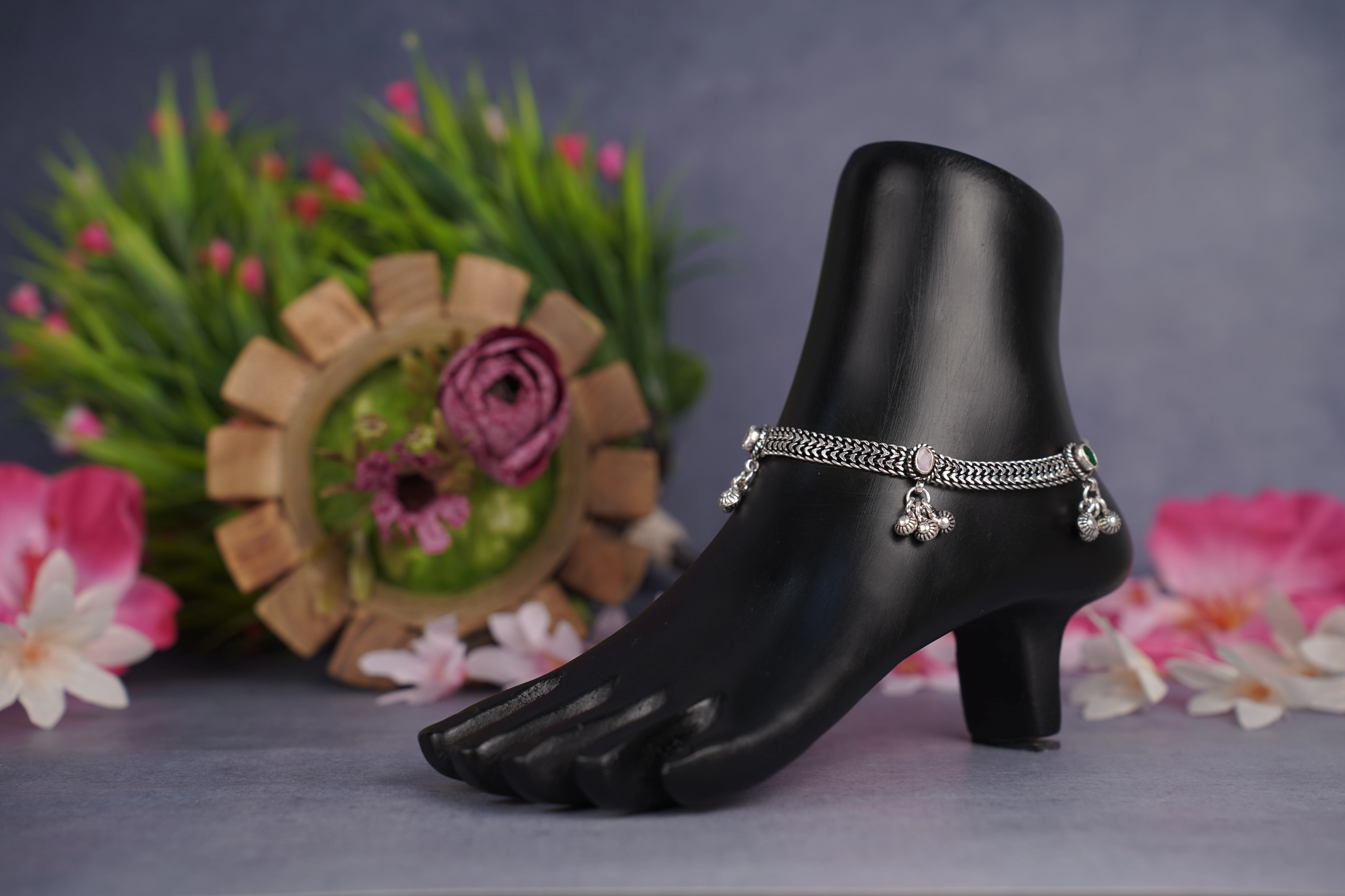Cut Stone Anklet #2
