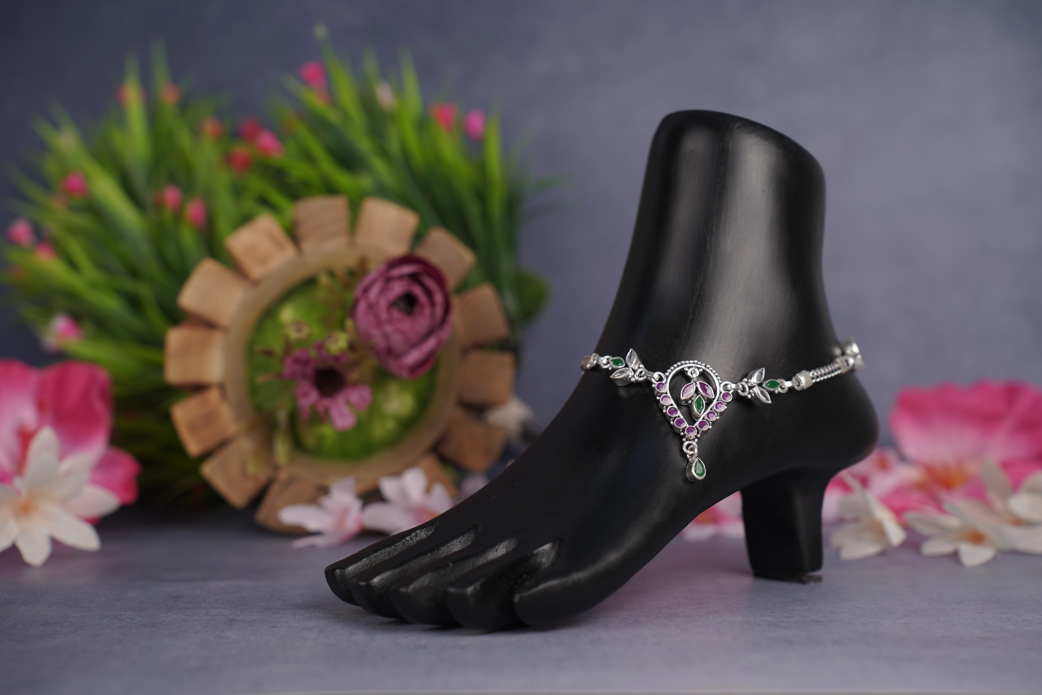 Cut Stone Anklet #5