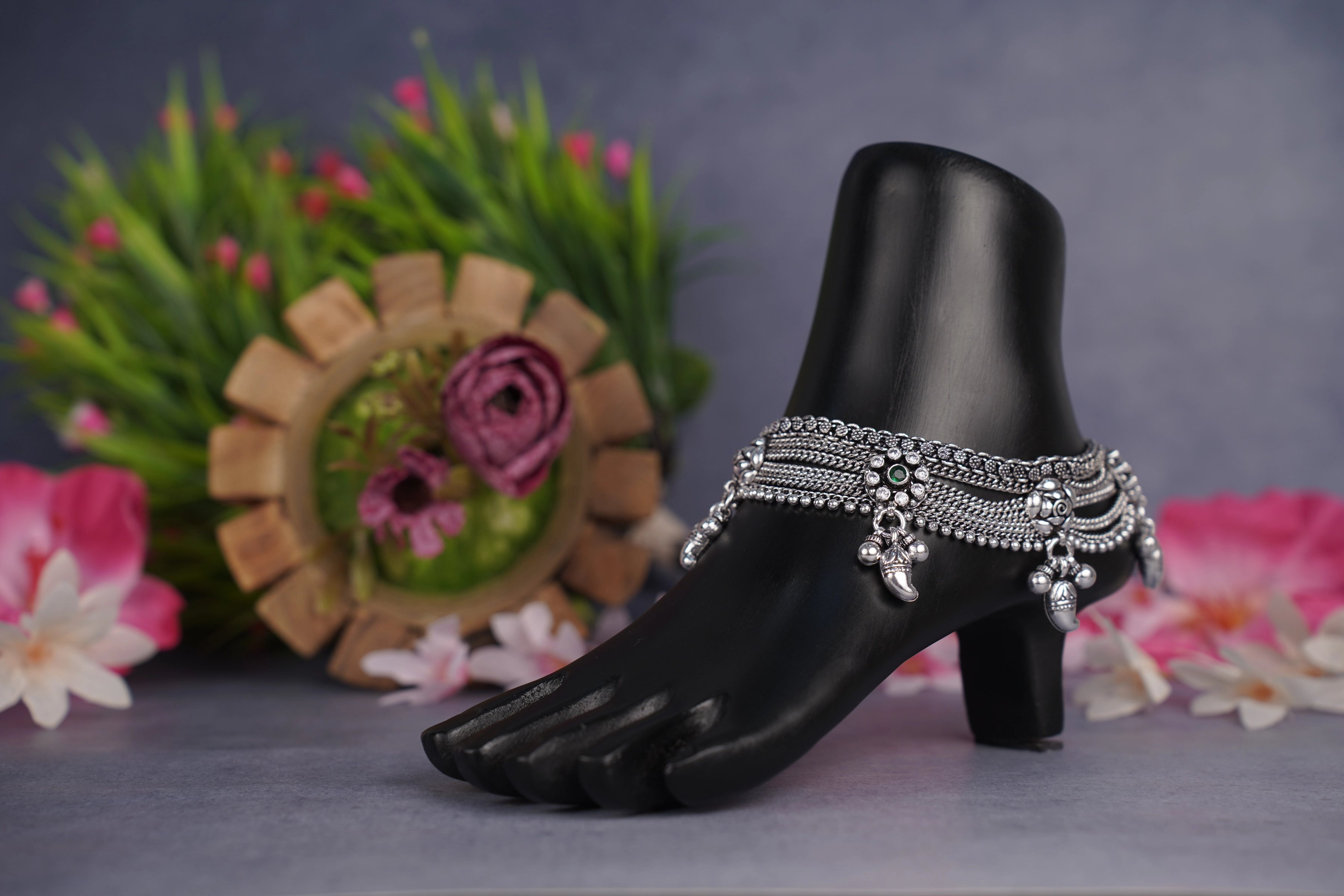 Cut Stone Anklet #9
